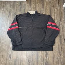 Vintage 90 s Nike red black half zip pullover windbreaker jacket coat