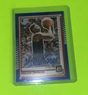 2025-26 Panini Donruss Optic Meleek Thomas #71 Blue Prizm Auto 13/49 Arkansas
