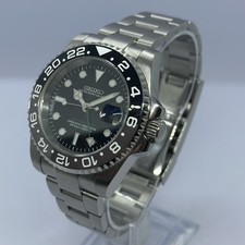 Bruce Wayne Seiko NH34 GMT Master Mod 40mm Automatic Watch - Oyster / Jubilee
