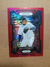 2024 Panini Prizm FELIX HERNANDEZ Red Prizm 106/399 Seattle Mariners