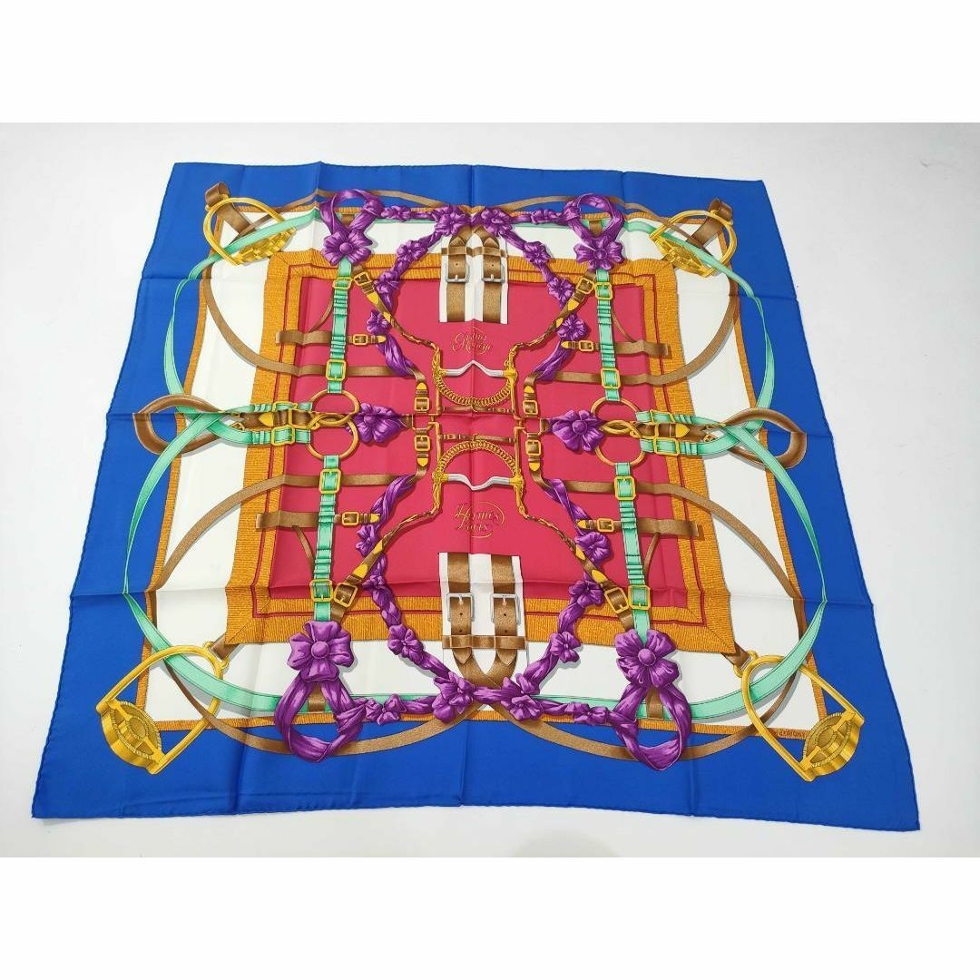 Hermes Crano Manege 90Cm Silk Scarf with Horse Riding Design