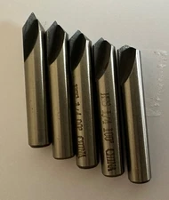 1/4" HIGH SPEED STEEL SINGLE FLUTE COUNTERSINKS SET of 5