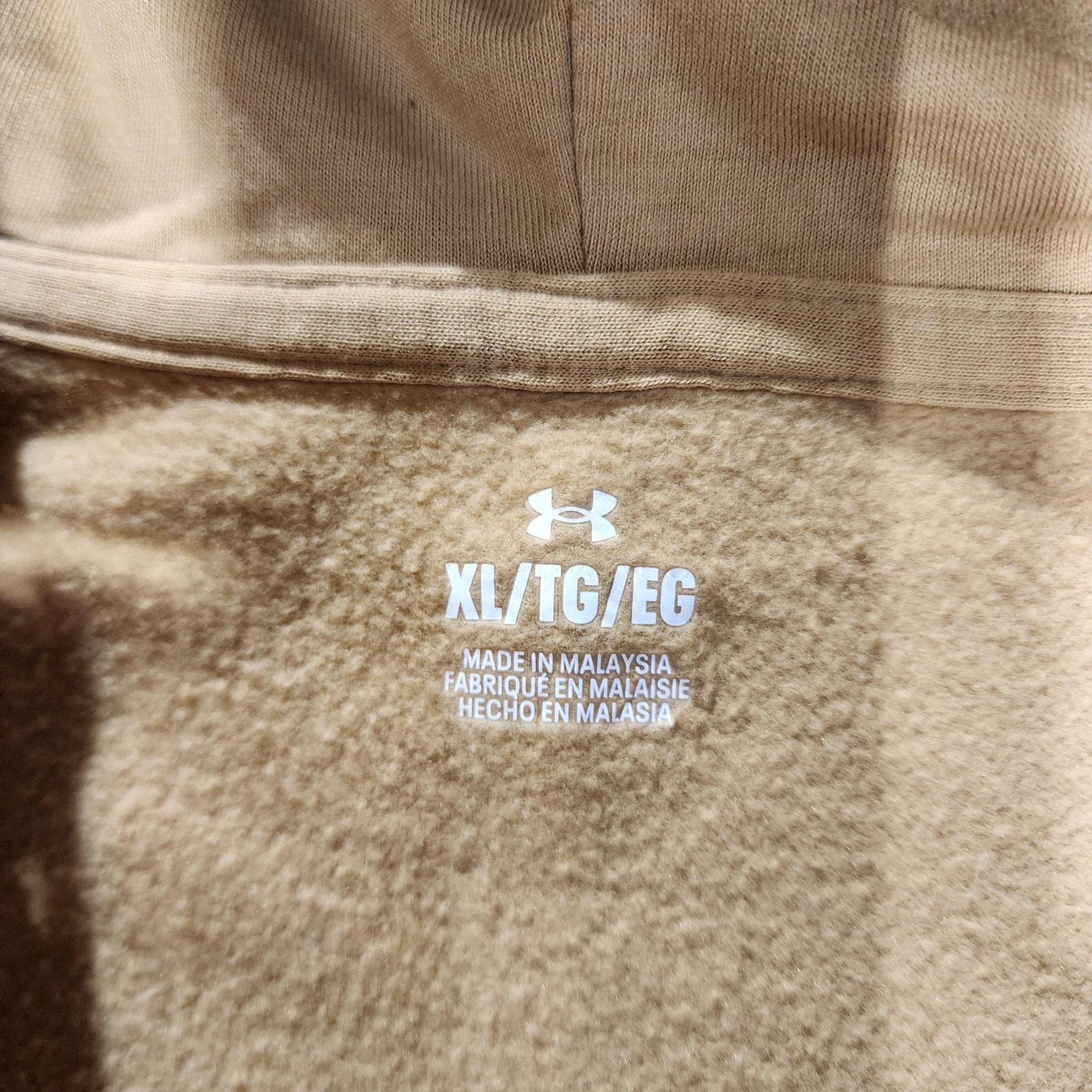 Under Armour women's Brown Full Zip Hoodie XL Fleece Hooded Logo Long Sleeve thumbnail 7