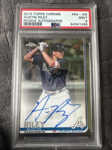 2019 Topps Chrome AUSTIN RILEY RC Auto PSA 9 Atlanta Braves Superstar 🔥