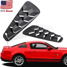2pcs Quarter Rear Side Window Louvers Sun Shade Cover for 2005-2014 Ford Mustang
