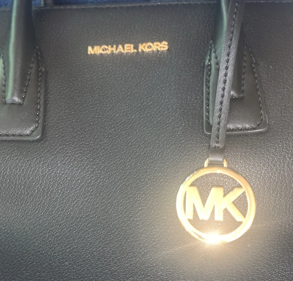 Bolso de hombro/asa grande Avril MICHAEL KORS de cuero negro con refuerzos de paja Foto 2 de 4