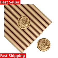 Bronze Wax Sealing Sticks, 10pcs Glue Gun Wax Seal Sticks for Wax Seal Stamp,...