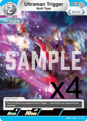 X4 Ultraman Trigger Multi Type BP07-036 Common Ultraman Card Game NM