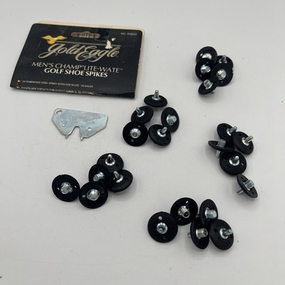 Open Box 25 Gold Eagle 90650 Men Lite-Wate small metal thread Golf Shoe Spikes