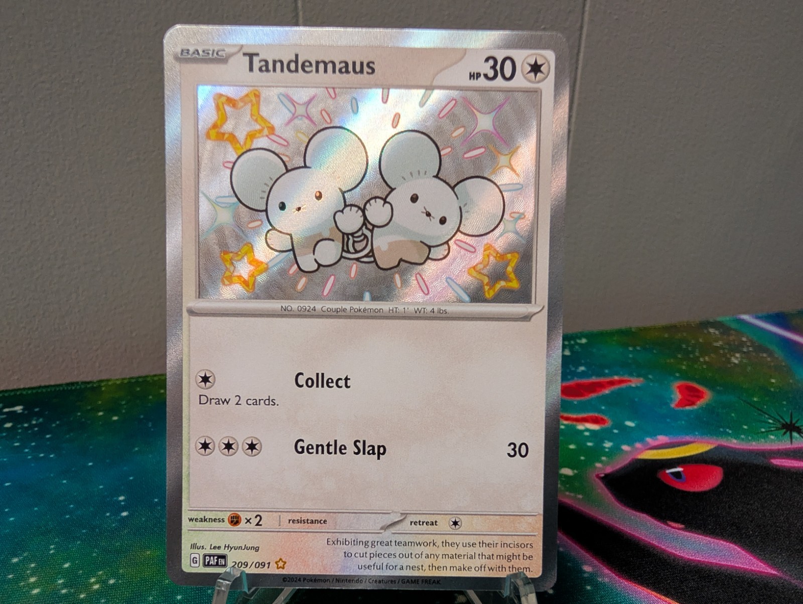 Tandemaus 209/091 Sv: Paldean Fates Holo Shiny Rare Pokemon Card Mint!