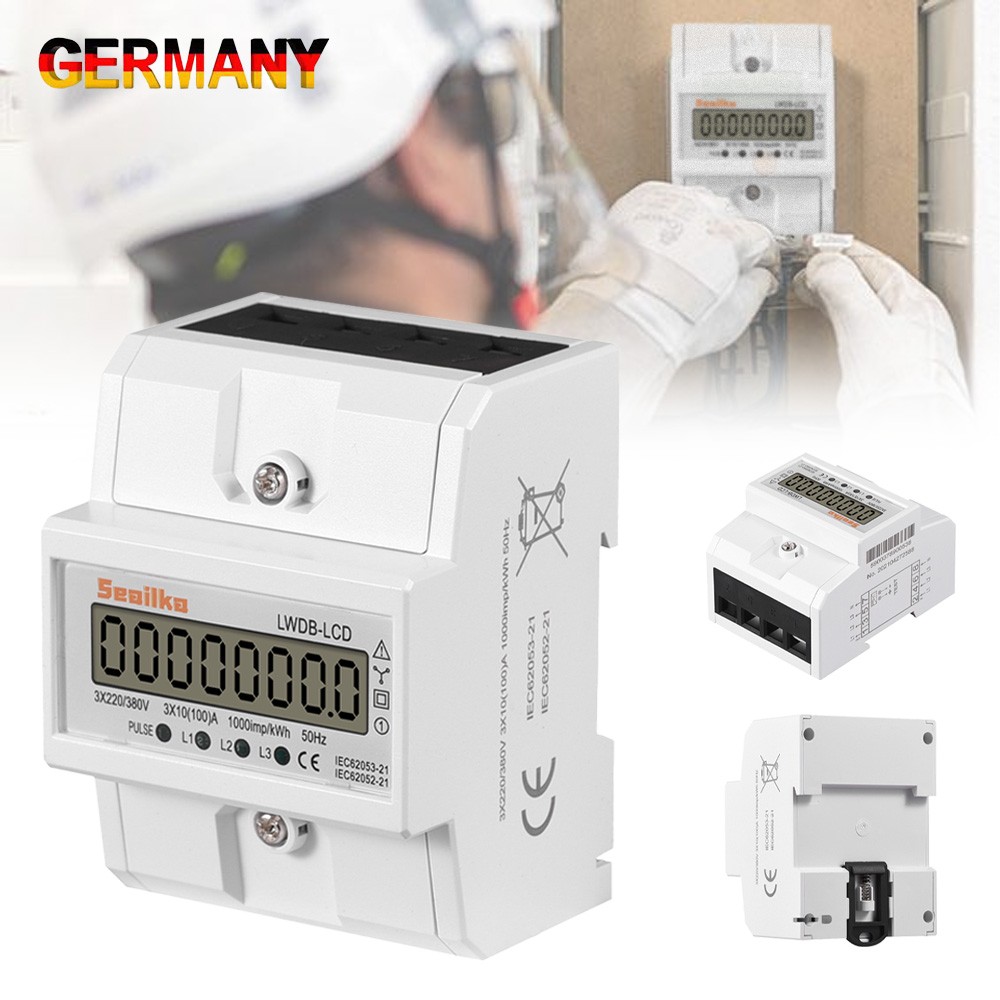 Orno OR-WE-531 3-Phasen-Stromzähler – 80 A, MID-konform, DIN-Hutschiene, 4,3 Module, LCD Mit Hintergrundbeleuchtung OR-WE-531 Energiezähler