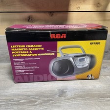 RCA Portable Radio CD Cassette Recorder RCA RP7986 RP-7986 7-2001 New Open Box