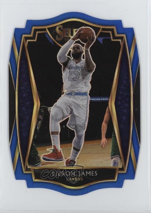 2020 Panini Select Premier Level Blue Prizm Die-Cut 8/249 LeBron James #113 0d0q