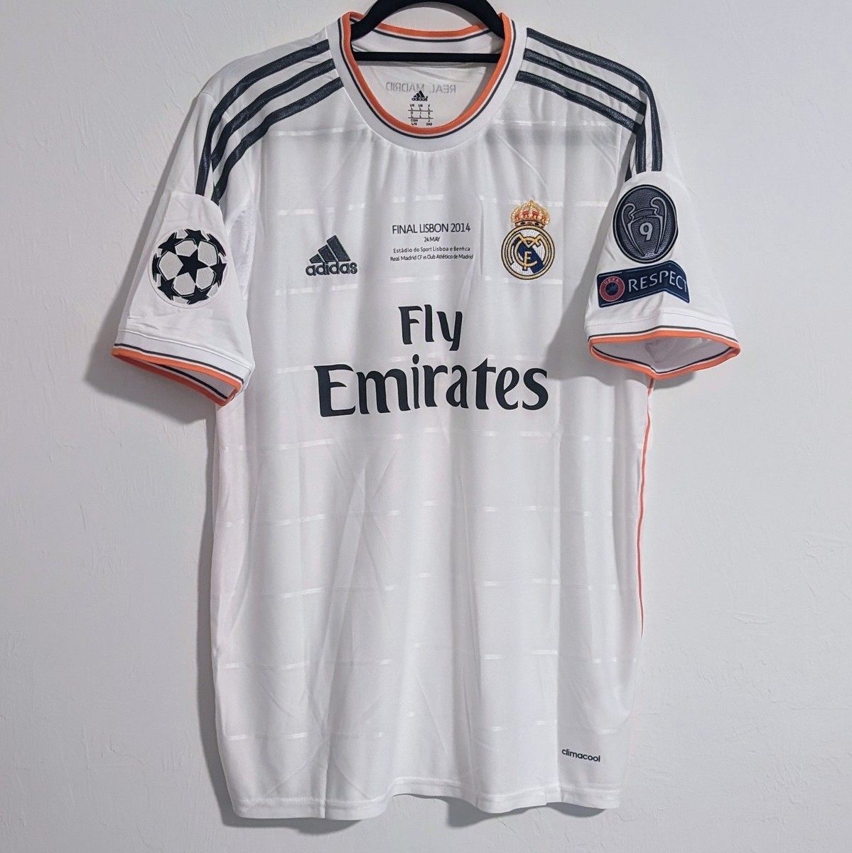 Real Madrid Luka Modric 2014 UCL Final Retro Jersey Men's XL | eBay