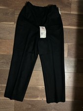 Pendelton Women's Black Dress Pants 100 Virgin Wool Made In USA 12 Petite NWT