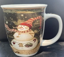 Christmas Snowman hot cocoa mug