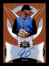 2020 Leaf Valiant #BA-LG2 Luis Gil Flashback 2019 Base Autographs Orange #/50