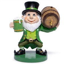 St. Patrick's Day Gnome Figurine - Festive Irish Holiday Decoration, Resin Sculp