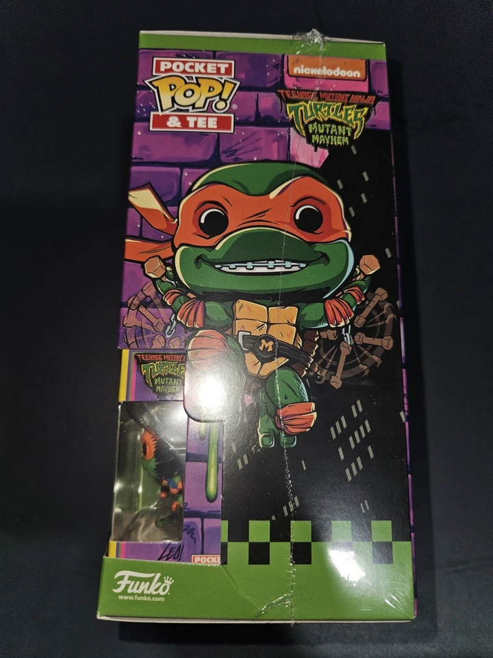 Funko Pocket Pop ! TMNT L Michelangelo Blacklight T 恤套装 — 第 2/4 张图片