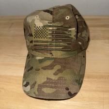 Tactical Operator Cap Embroidered USA Flag Military Contractor Hat Multicam