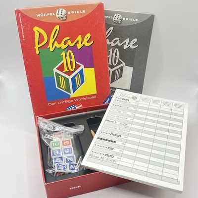   Phase 10 - Würfel Würfelspiel - US Version - Ravensburger - inkl. Block #1