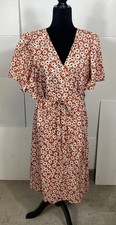 Madewell Daisy Knee Wrap Dress V Neck  Size 2XL Floral