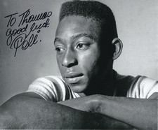 PELE+ - seltenes original Autogramm auf Großfoto -2-