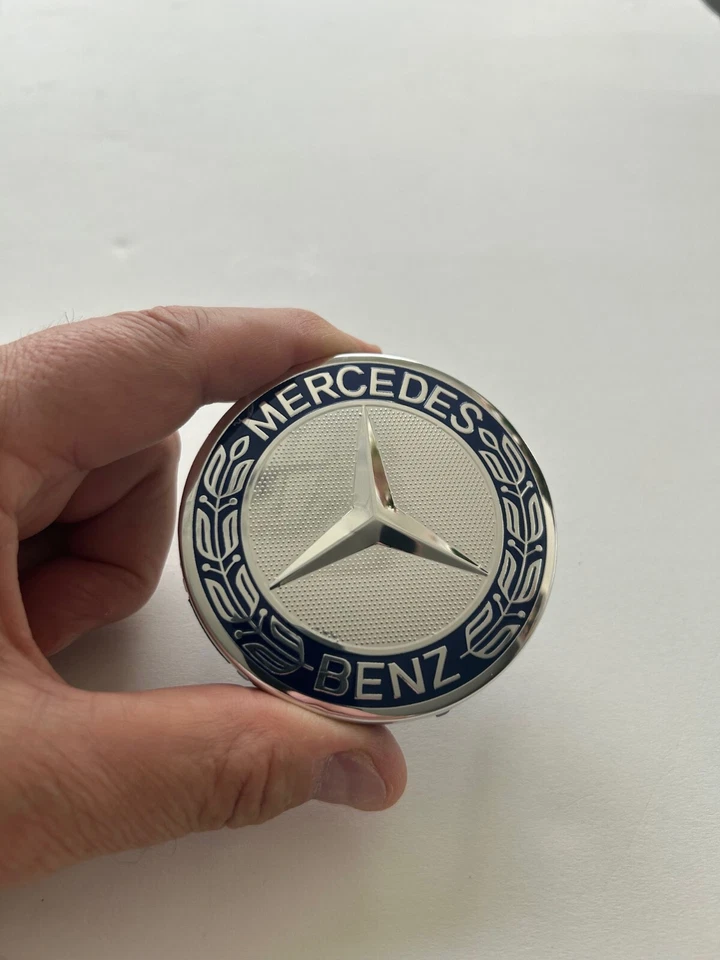 4x Dark Blue Wheel Center Caps Hub Cover Rim For Mercedes-Benz AMG Blue Foto 3 de 4