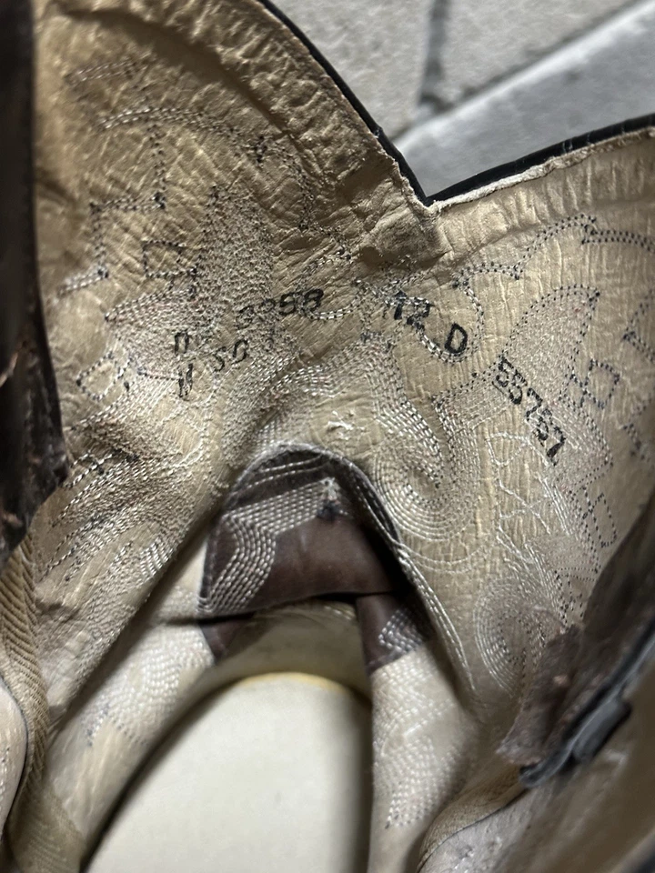 Botas de caubói masculinas de couro marrom Double-H DH3255 12D fabricadas nos EUA - Imagem 3 de 4