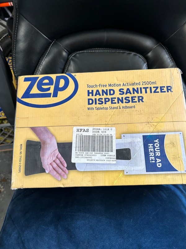 Zep Touch-Free Motion Hand Sanitizer/Soap Dispenser with Table Stand