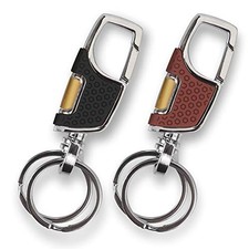 Heavy Duty Key Chain, 2 Pack Car Key Chains with 2 Metal Key Rings Carabiner