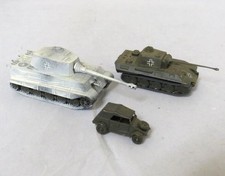  3 ROCO MiniTanks : German PANZER - TIGER II  PANTHER  Kubelwagen Painted 