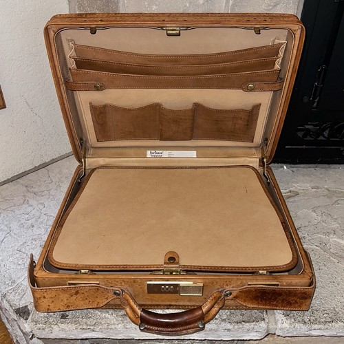 Vintage Hartmann Luggage Belting Leather Hard-Top Briefcase Bag 18.5x14x5”