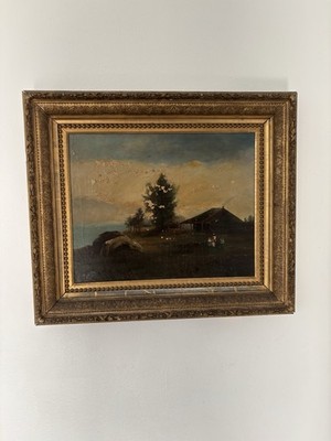 John Joseph Enneking (1841 - 1916) Maine or Hudson River Landscape Painting