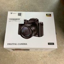 toberto DC226 8K Digital Camera 2 Batteries 64GB Card Flash Lens Hood NEW