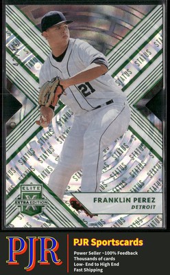 Franklin Perez 2018 Panini Elite Extra Edition #8 Tigers Status Die Cut Emerald