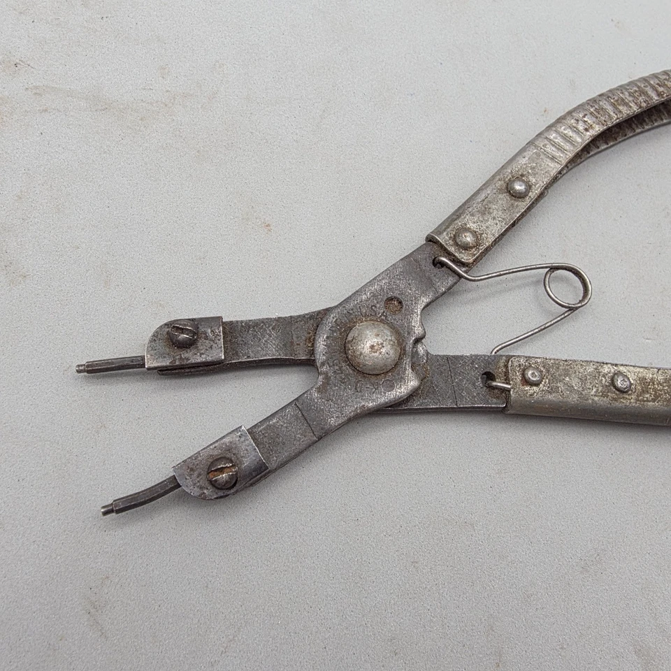 Alicates de anillo a presión internos vintage K-D Nº 445 mango de resorte EE. UU.  Foto 3 de 4