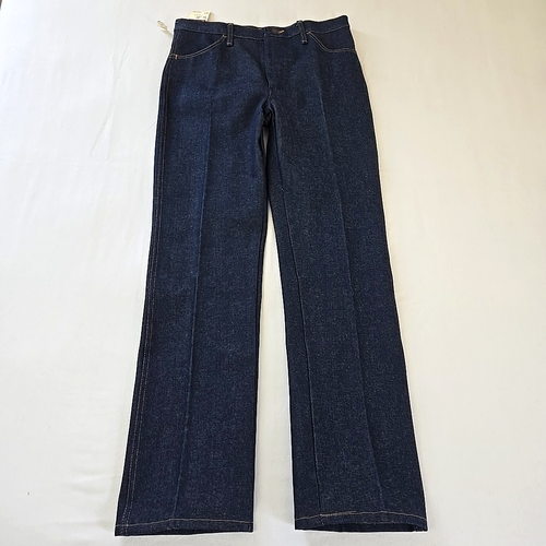 NOS 80s Rustler Jeans Talon Zip Dark Wash Preshrunk Straight Fit Men's 34x32 USA - Picture 2 of 21