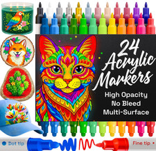 Paint Pen set Acrylic Markers lot Pens art for metal Plastic wooden stone Glass