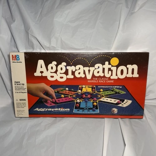 SEALED Vintage 1989 Aggravation Board Game # 4058 ~ Milton Bradley ~ Complete