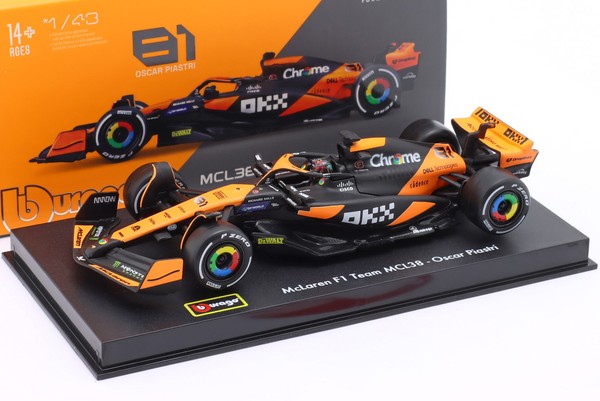 Oscar Piastri Mclaren MCL38 #81 Miami Gp Formel 1 2024 1:43 Bburago-image