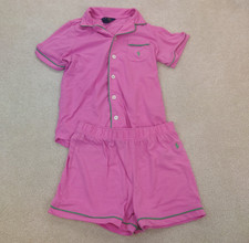 Polo Ralph Lauren Pink  Green Stretch Pajama Top  Bottom XL Girls 13-15 Years
