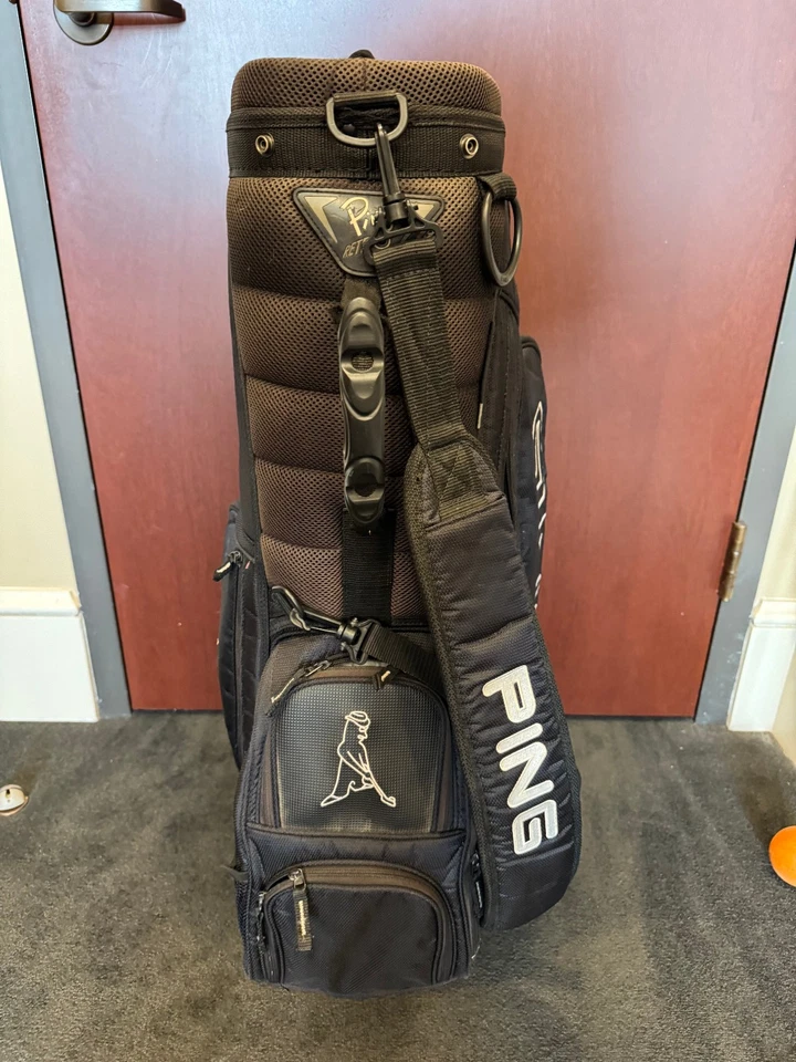 PING Retro Golf Cart Bag - 7 Way Dividers - Black - PINGman - Image 4 of 4