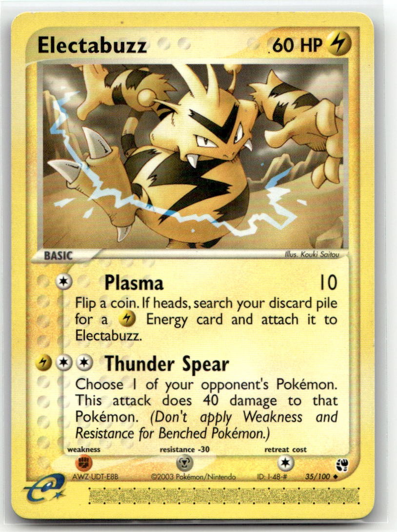 Electabuzz 35/100 Uncommon EX Sandstorm Pokemon EN LP