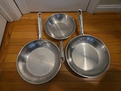 Emeril Stainless Steel Set 10  And 8'' Fry Pan Skillet Copper Core  Rivet Handle
