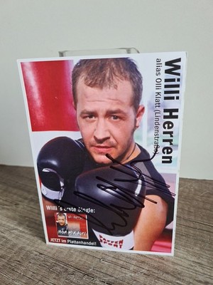 Autogramm - Willi Herren - Lindenstrasse Sänger - signierte Autogrammkarte