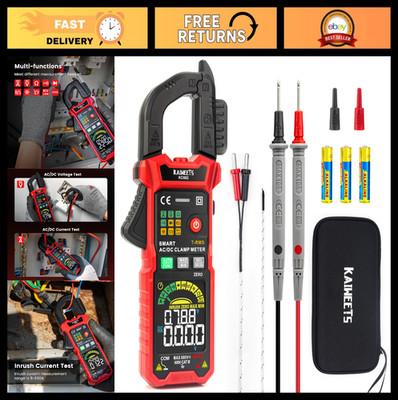 Smart Digital Clamp Meter, D-Shaped Jaws, Inrush Current, Auto-ranging, HD Scree