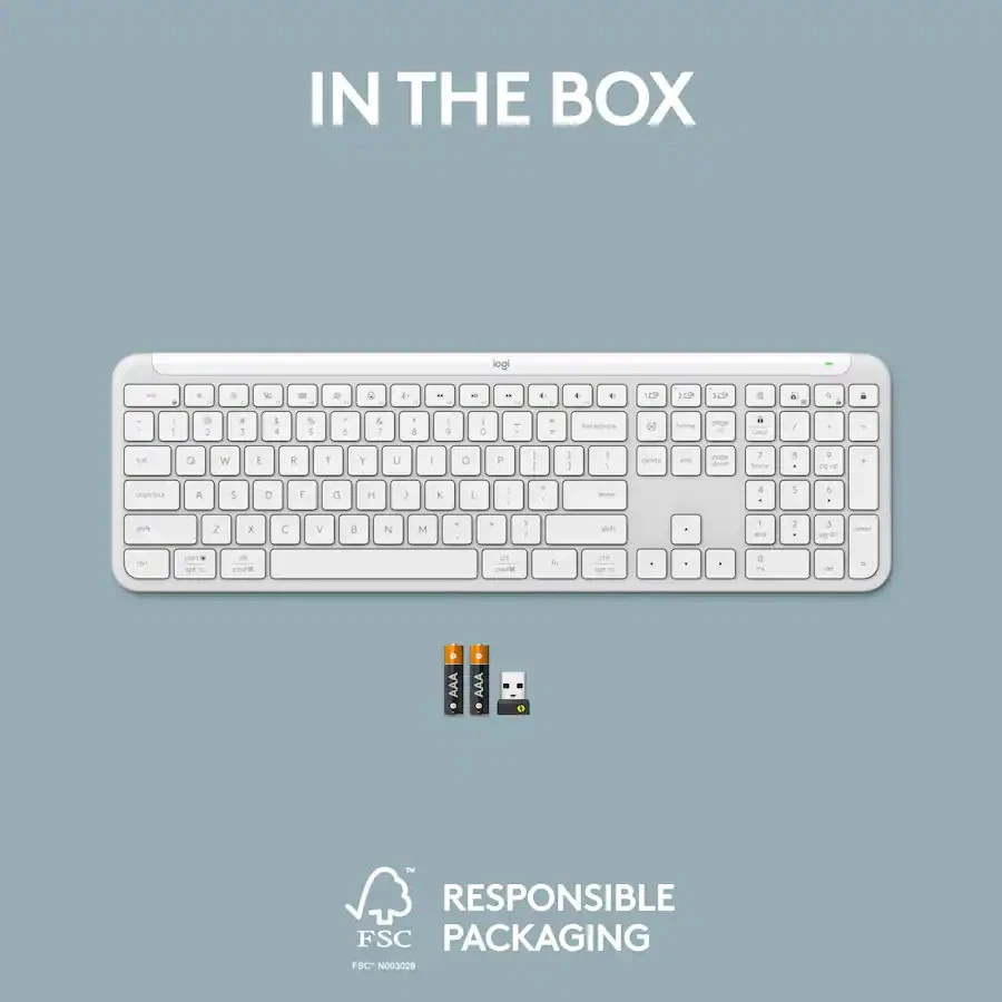 🔥NEW🔥 Logitech K950 Signature Slim Full-size Wireless Keyboard for Windows/MaC - Image 3 of 4