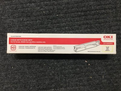 original Oki Toner p/n 43459321 Yellow für C3520 C3530 OVP Rechnung