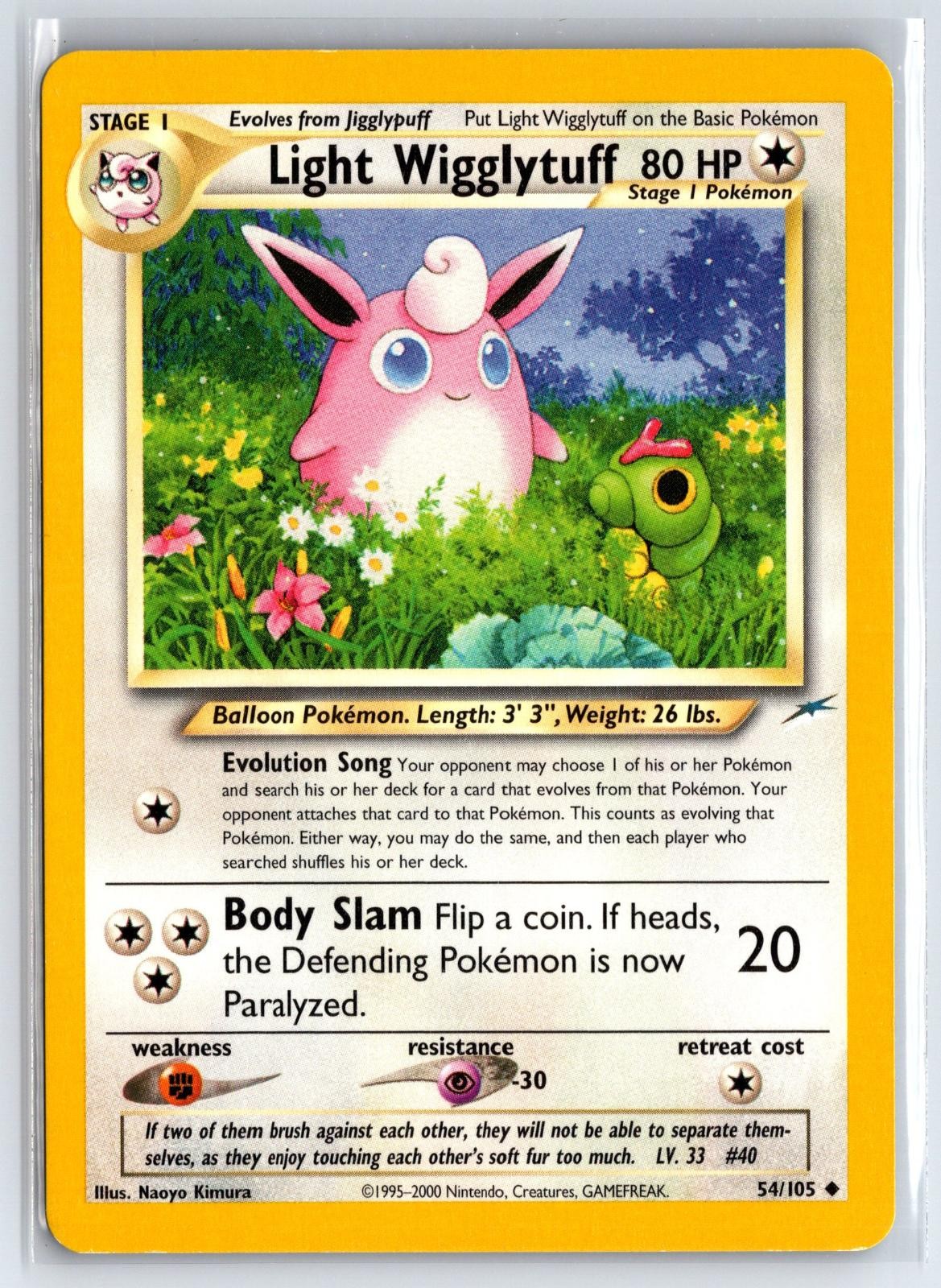 Light Wigglytuff 54/105 Uncommon Neo Destiny Pokemon Unlimited Near Mint